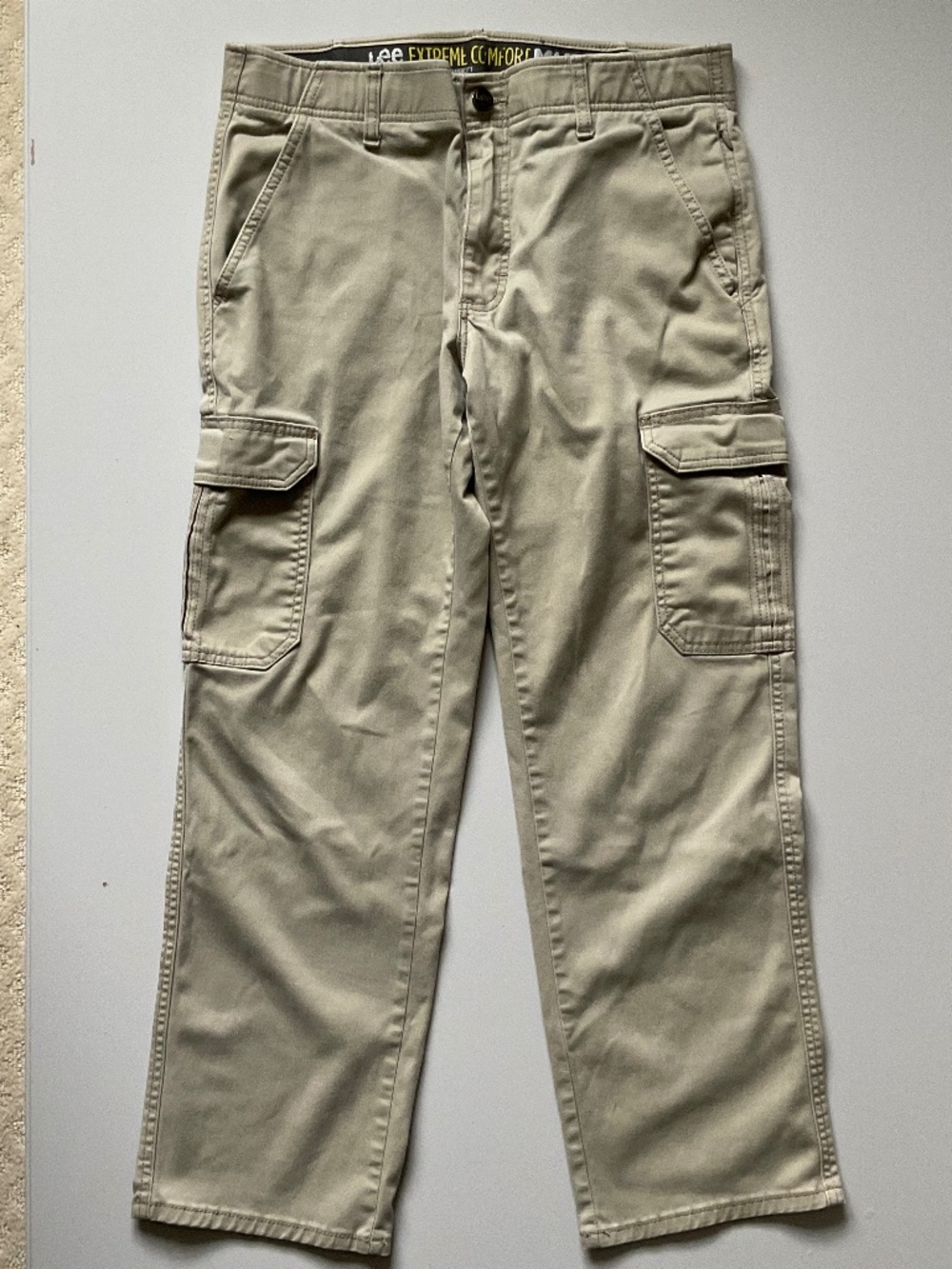 Lee Extreme Comfort MVP Straight Fit Cream Work Pants in Good Condition
